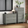 Manhattan Comfort Granville Light Grey 5-Drawer Tall Dresser and 3-Drawer Standard Dresser, Set of 2 GRAN016